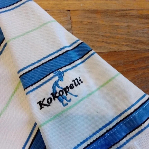 Footjoy Golf Polo Shirt Men's Size XL Athletic Striped Blue White - Picture 6 of 6